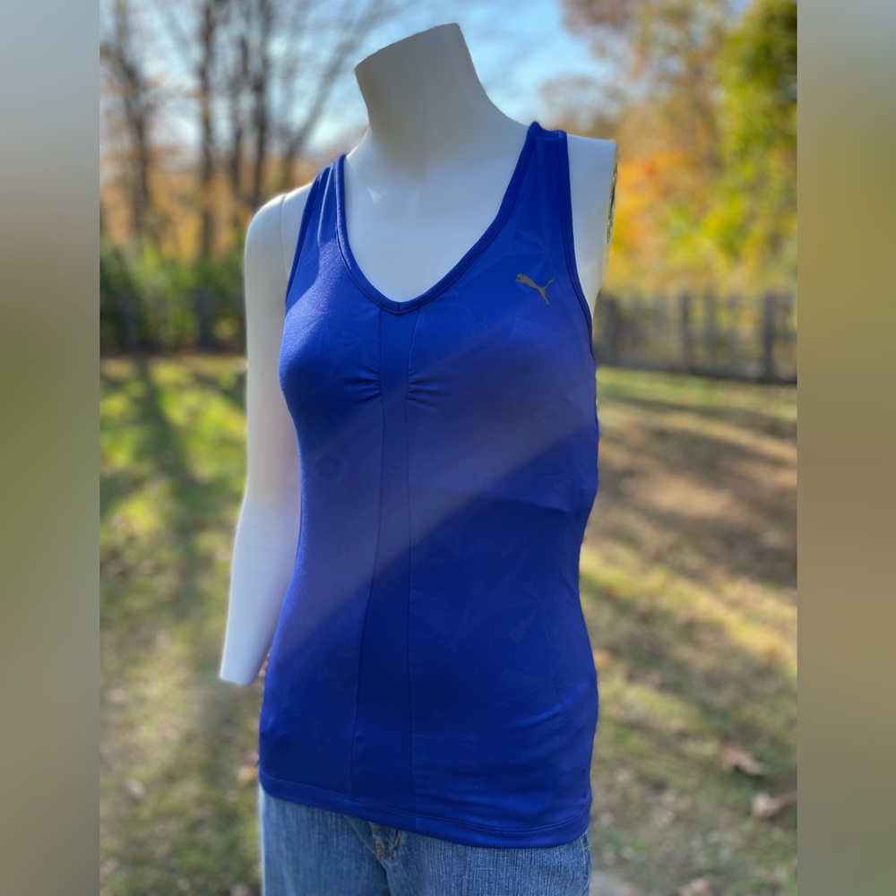 Puma Royal Blue Sports Bra Tank - Size Medium